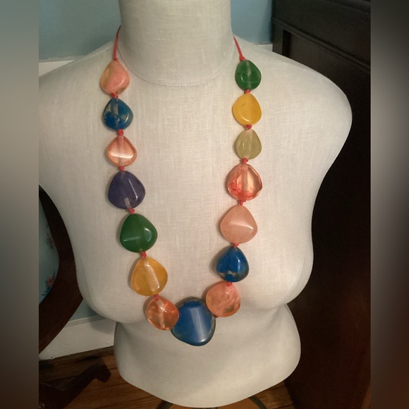 Coldwater Creek Chunky Multicolored Resin Neclace - Picture 1 of 3